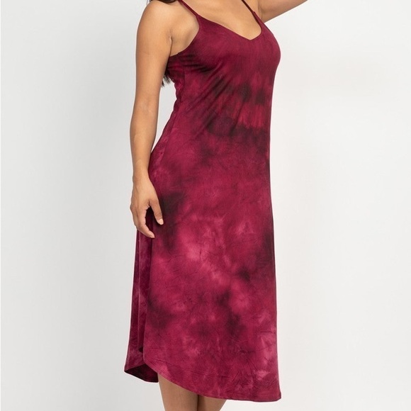 London Times Y2k Midi Whimsigoth Slip Dress in Plum Purple Satin 90s Medium - Picture 1 of 12